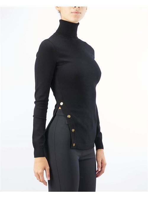 Viscose turtleneck with buttons on the side Elisabetta Franchi ELISABETTA FRANCHI | Sweater | MK99S47E2110